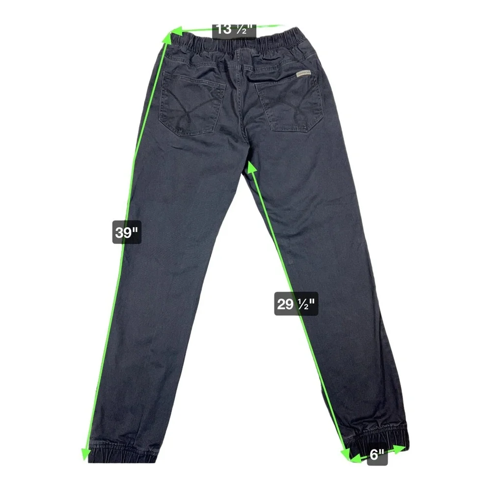 Calvin Klein Jeans Joggers Boys 16 Gray Excellent‎ Elastic Waist Cotton Blend
